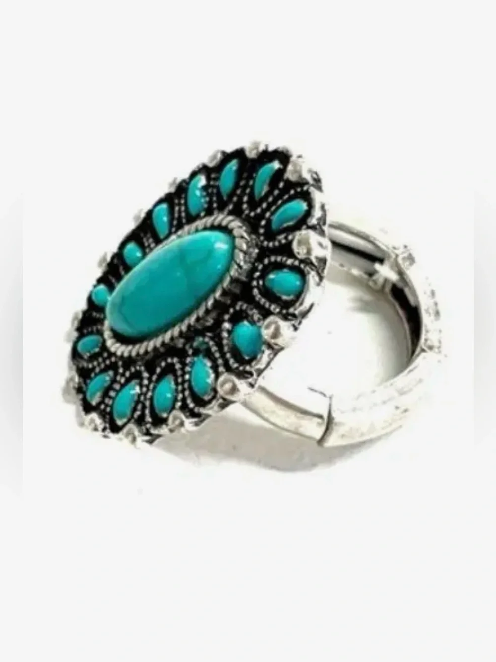 Turquoise Stone Statement Ring - Women Jewelry